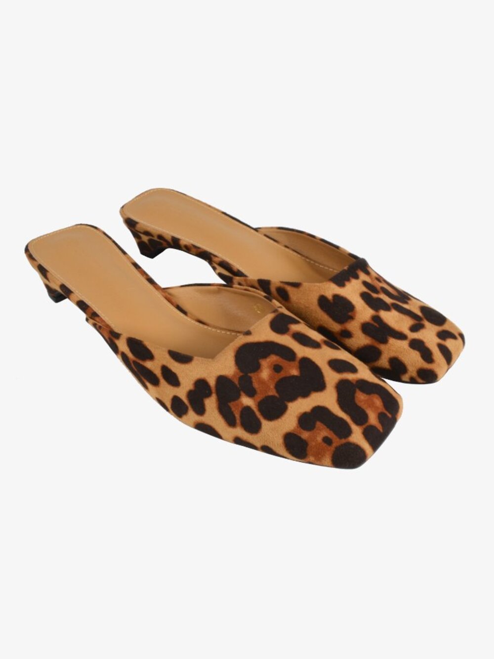 Coutgo Mules, Kitten Heel, Leopard Print, Women's, 11